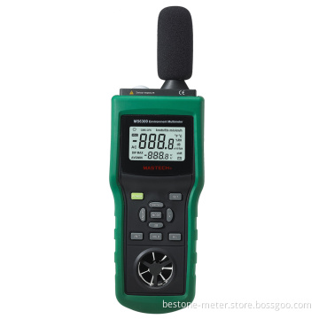 Multifunction Environment Meters, Sound Level Meter, Anemometer, Lux Meter, Temperature and Humidity Meter (MS6300)